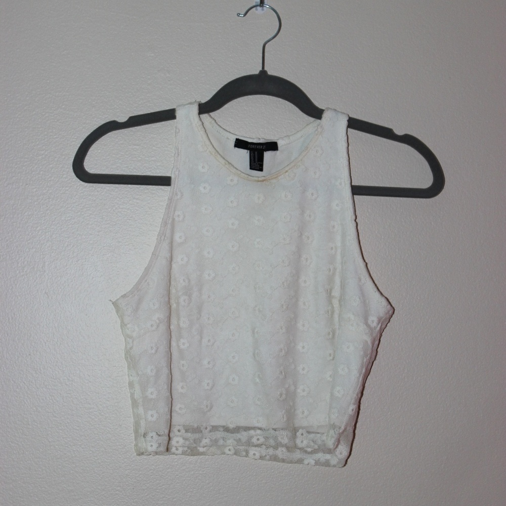 forever 21 flowery crop top